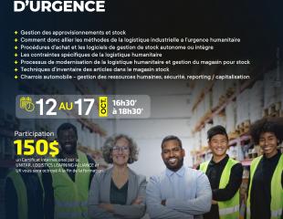 FORMATION LOGISTIQUE HUMANITAIRE D'URGENCE